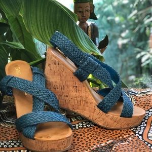 Gap Blue Cork wedges
